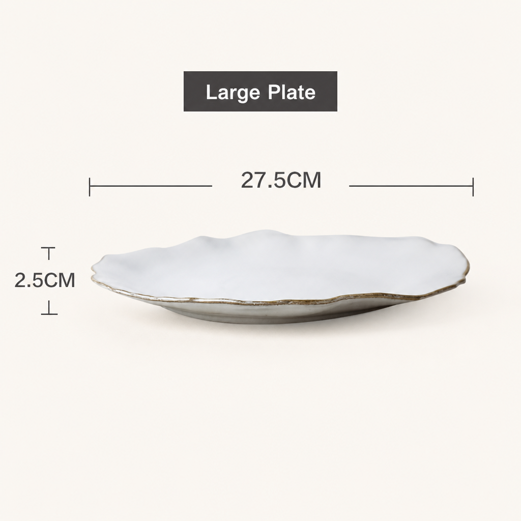 Irregular Ceramic Serving Plate Home Dining Plate Decorative Dish