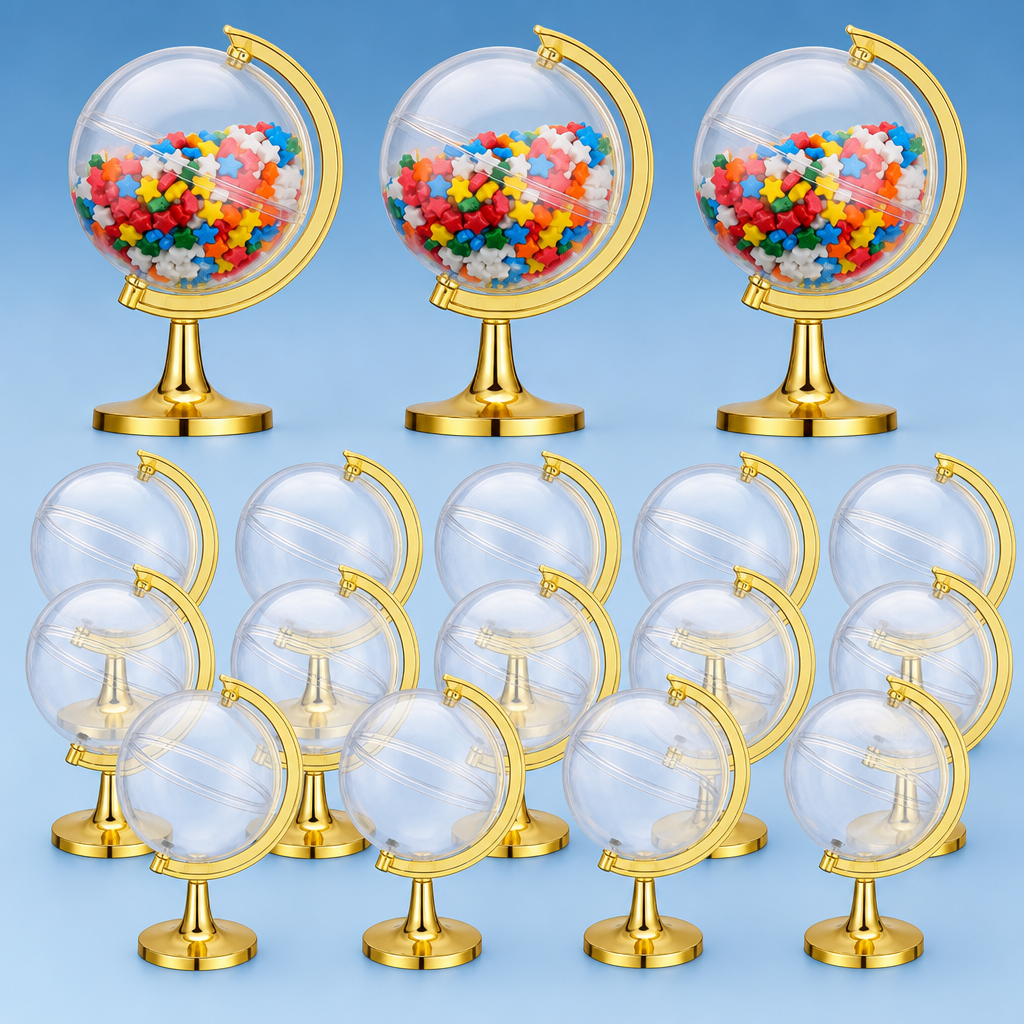 Mini Globe Candy Box Plastic Slime Crystal Mud Packaging Box