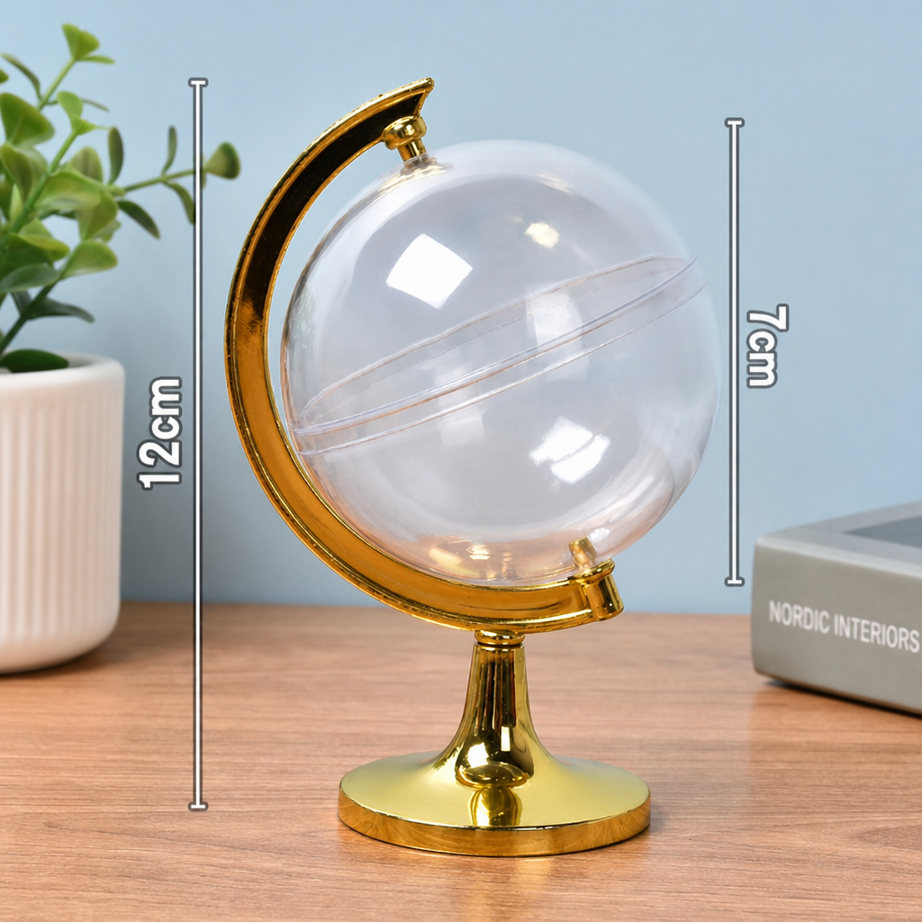 Mini Globe Candy Box Plastic Slime Crystal Mud Packaging Box