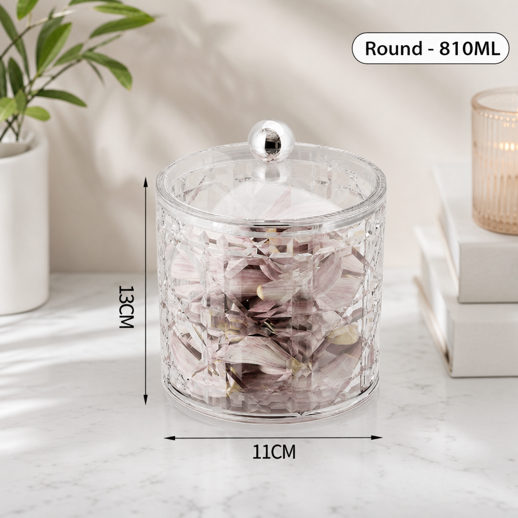 Transparent Grain Storage Jar Airtight Food Storage Container with Lid