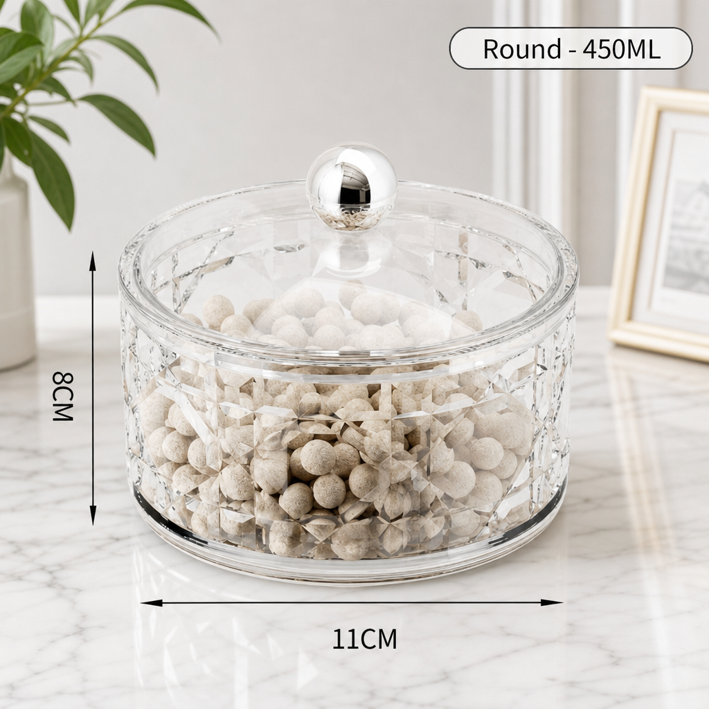Transparent Grain Storage Jar Airtight Food Storage Container with Lid