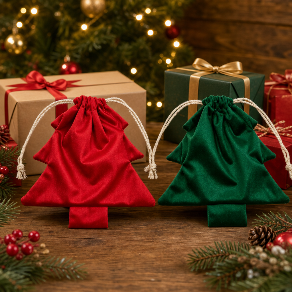 Christmas Drawstring Gift Bag Holiday Tree Decoration Storage Bag