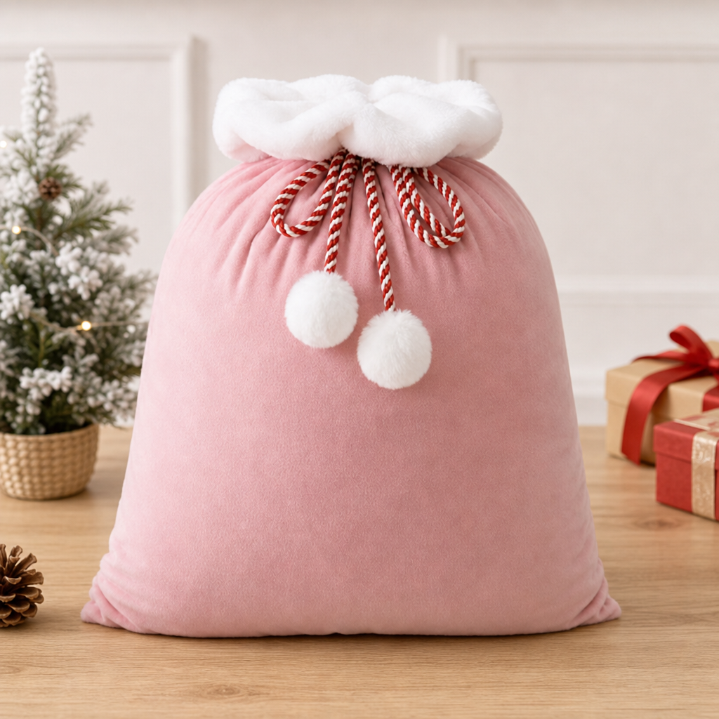 Christmas Gift Bag Velvet Drawstring Candy Bag Holiday Gift Sack
