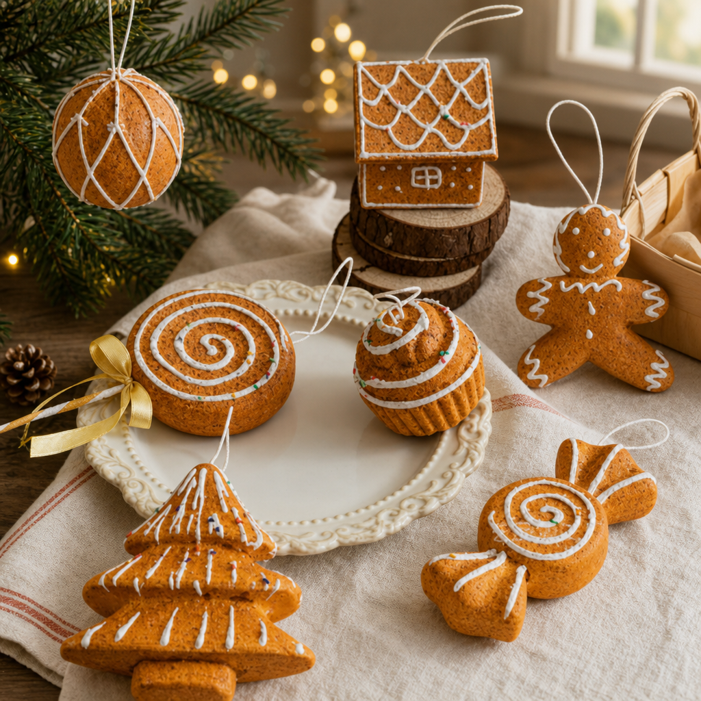 Christmas Tree Gingerbread House Ornament