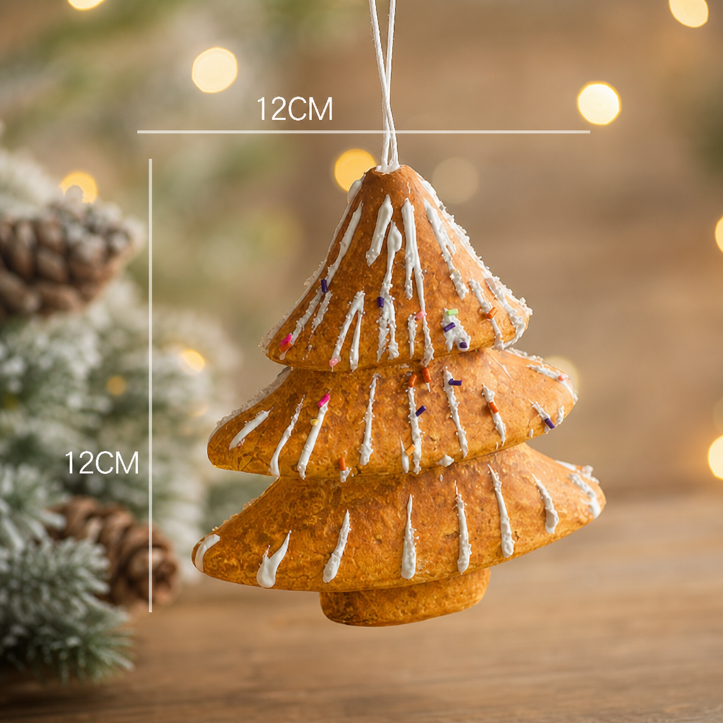 Christmas Tree Gingerbread House Ornament