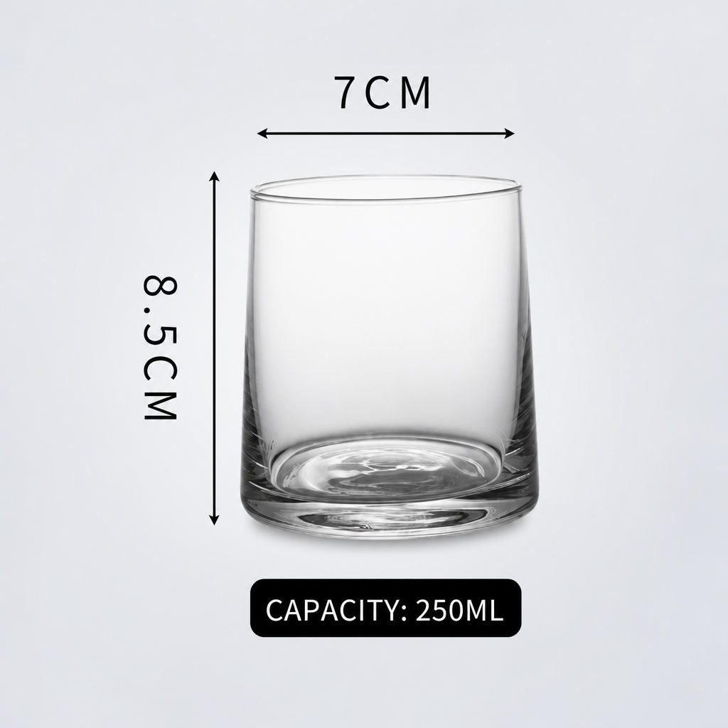 Clear Glass Tumbler Cup for Hotel Bathroom Guest House