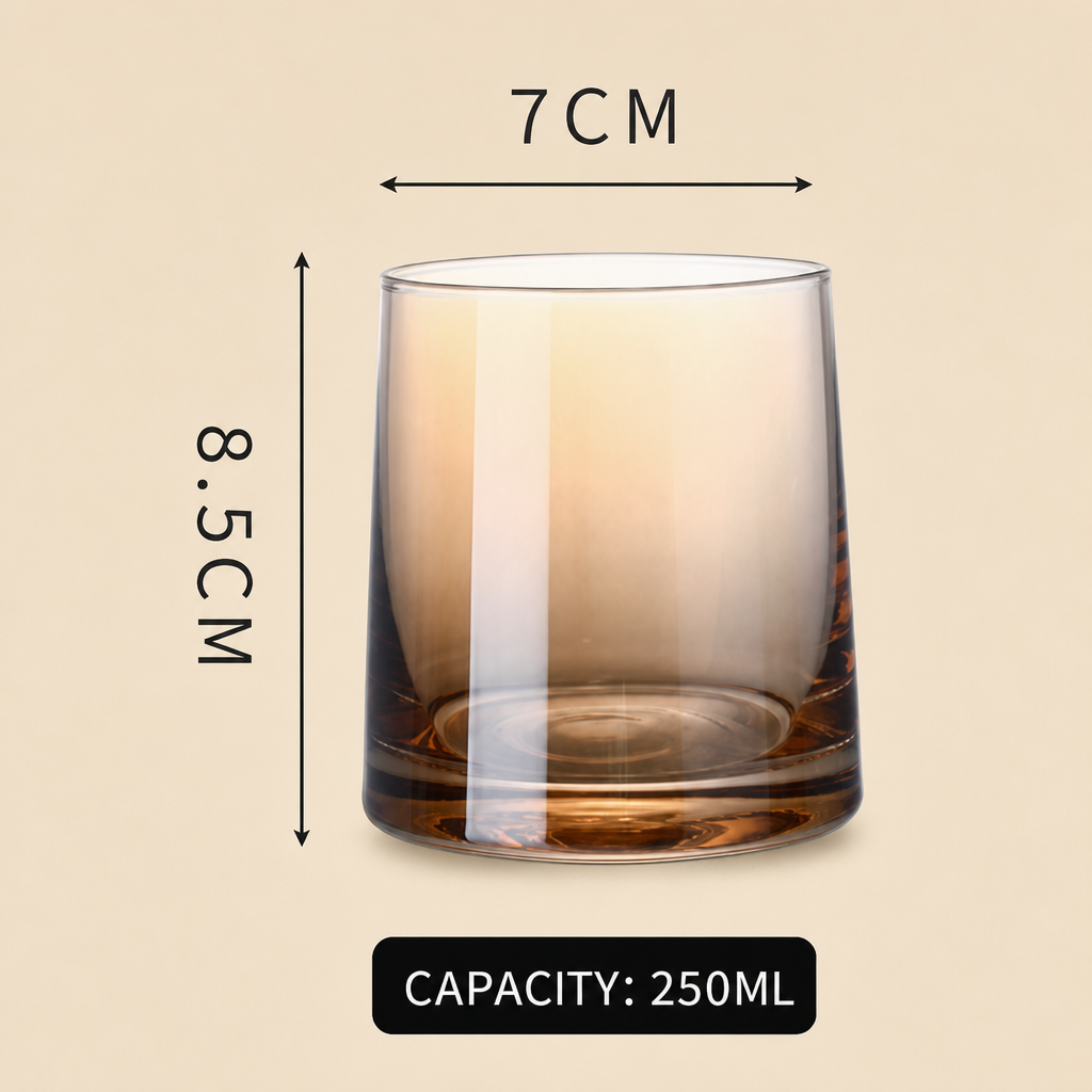 Clear Glass Tumbler Cup for Hotel Bathroom Guest House