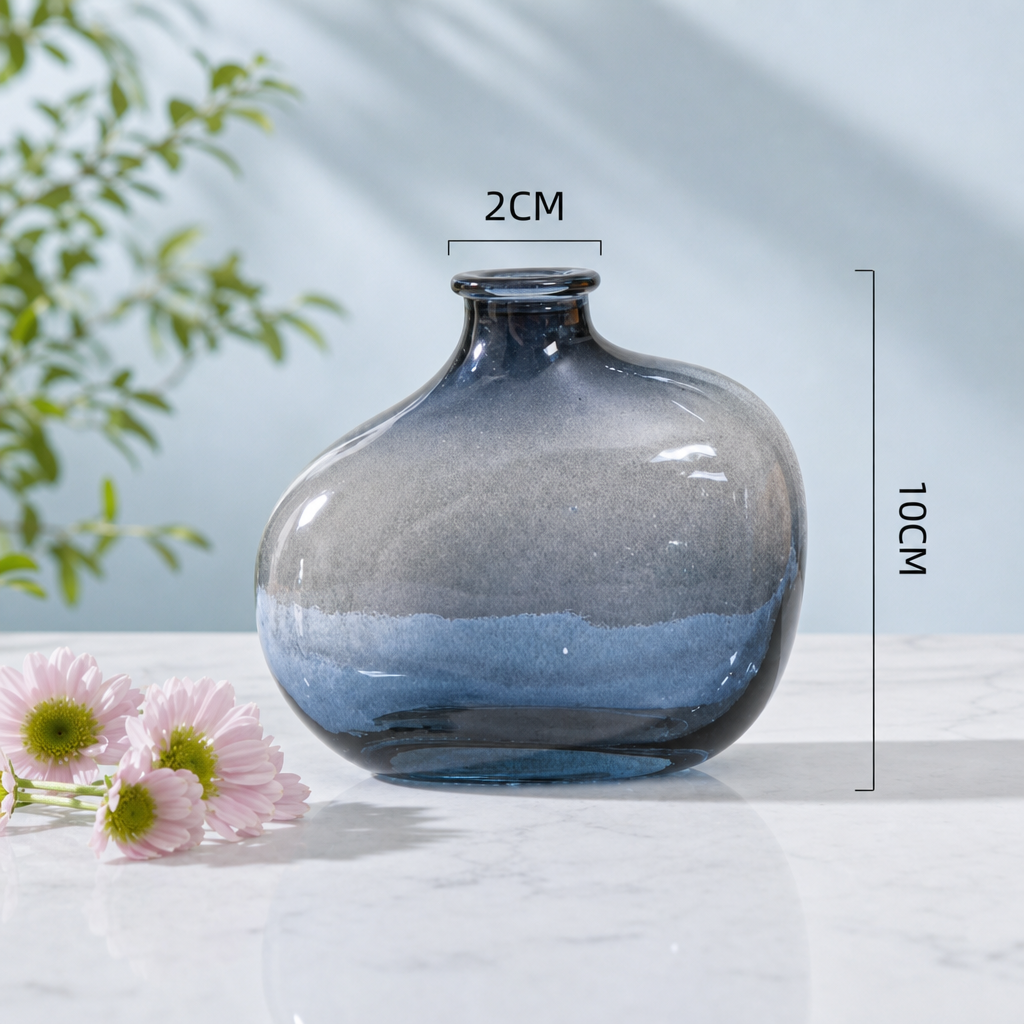 Simple Glass Bud Vase for Hydroponic Plants
