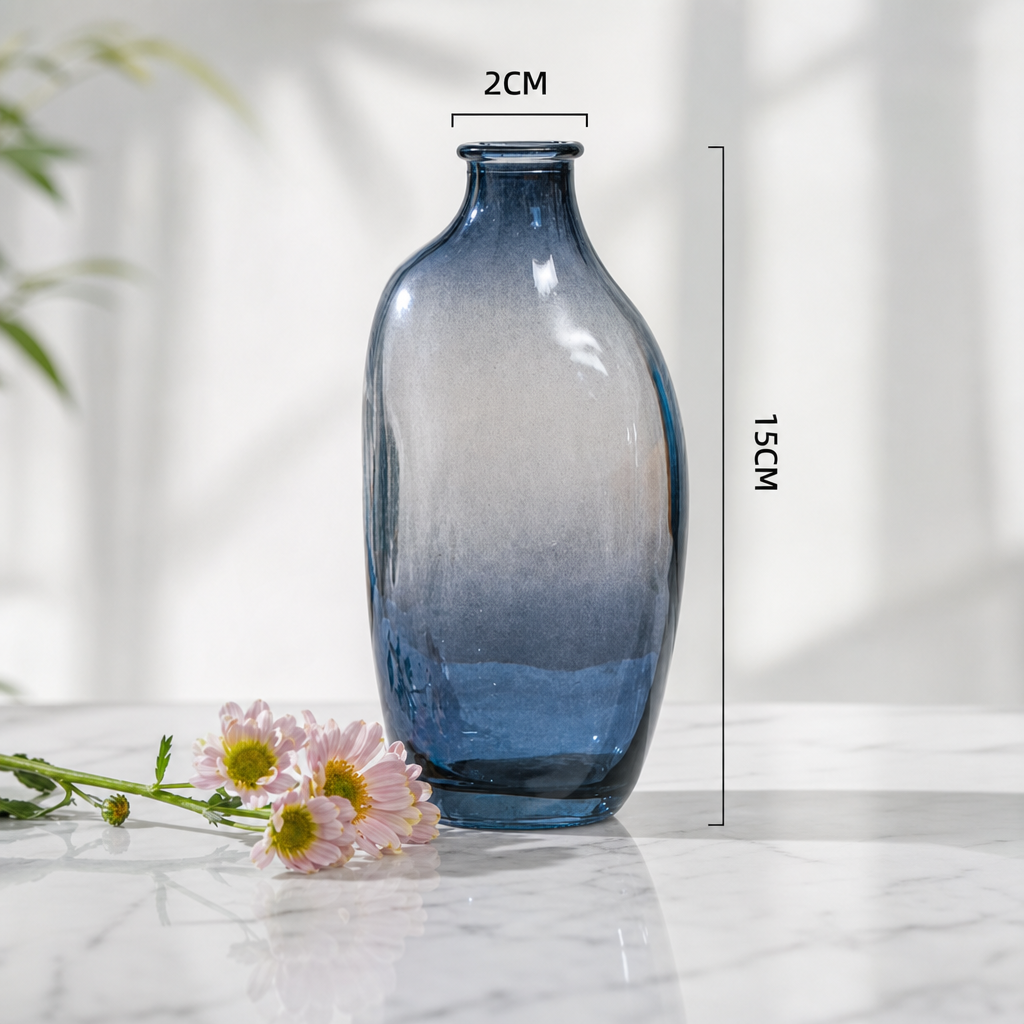 Simple Glass Bud Vase for Hydroponic Plants