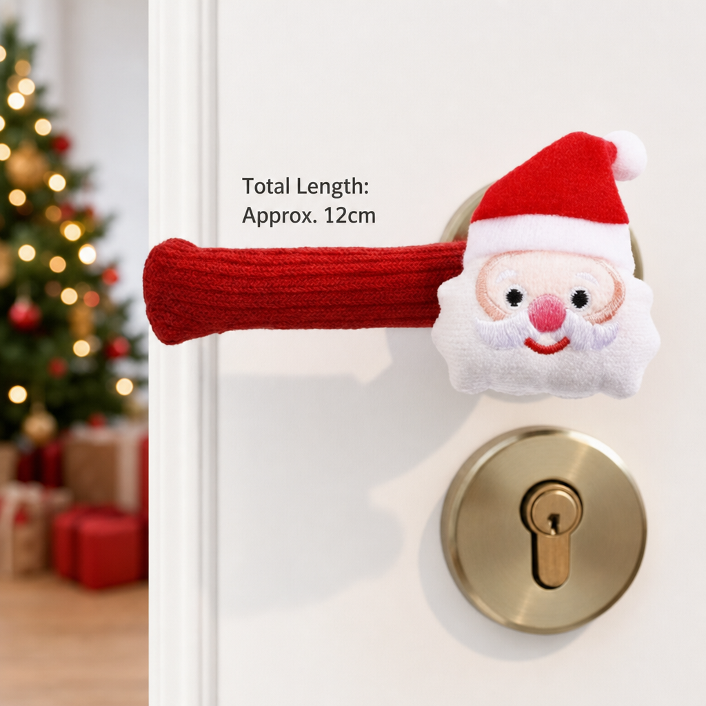 Plush Christmas Door Handle Decoration