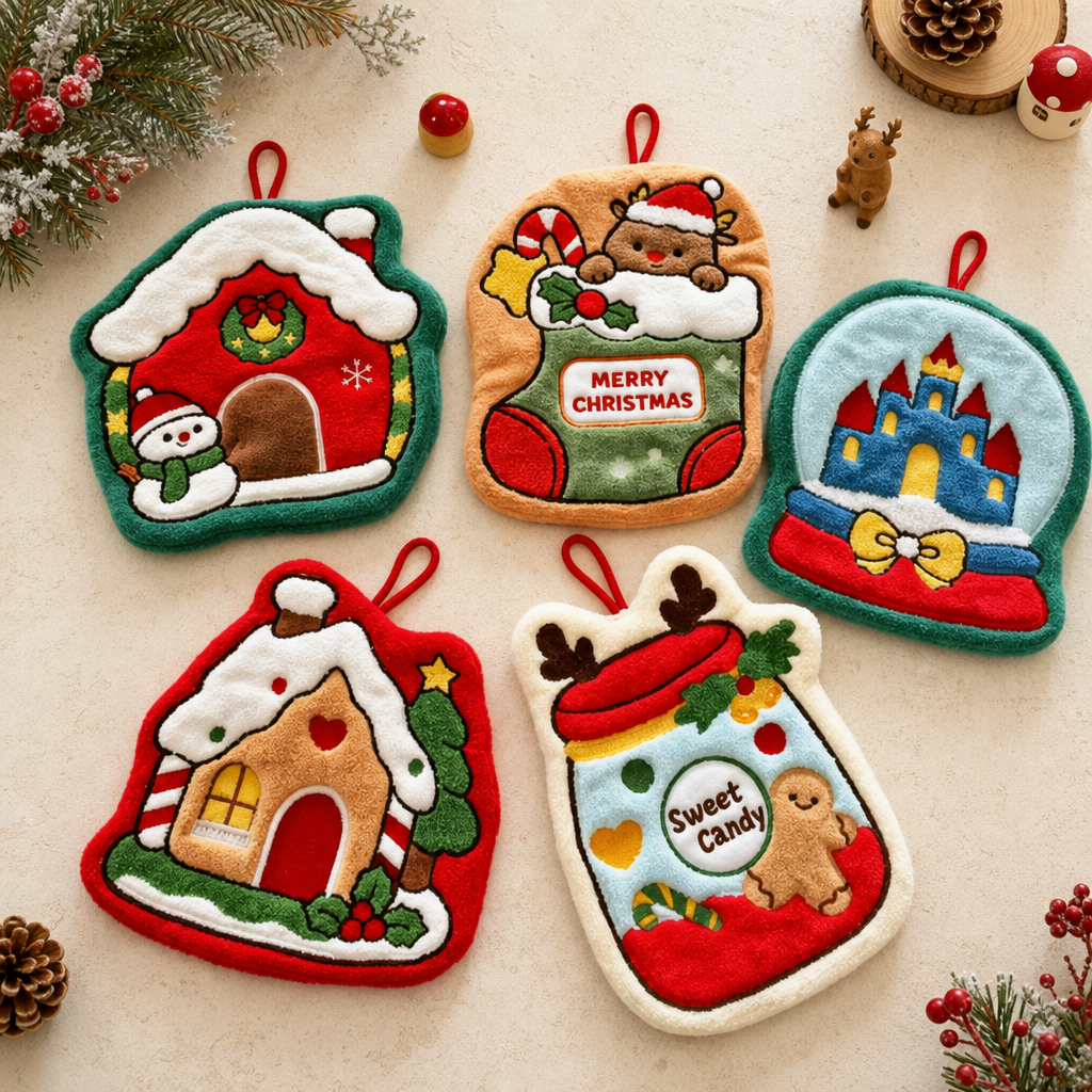 Forest Christmas Hanging Hand Towel
