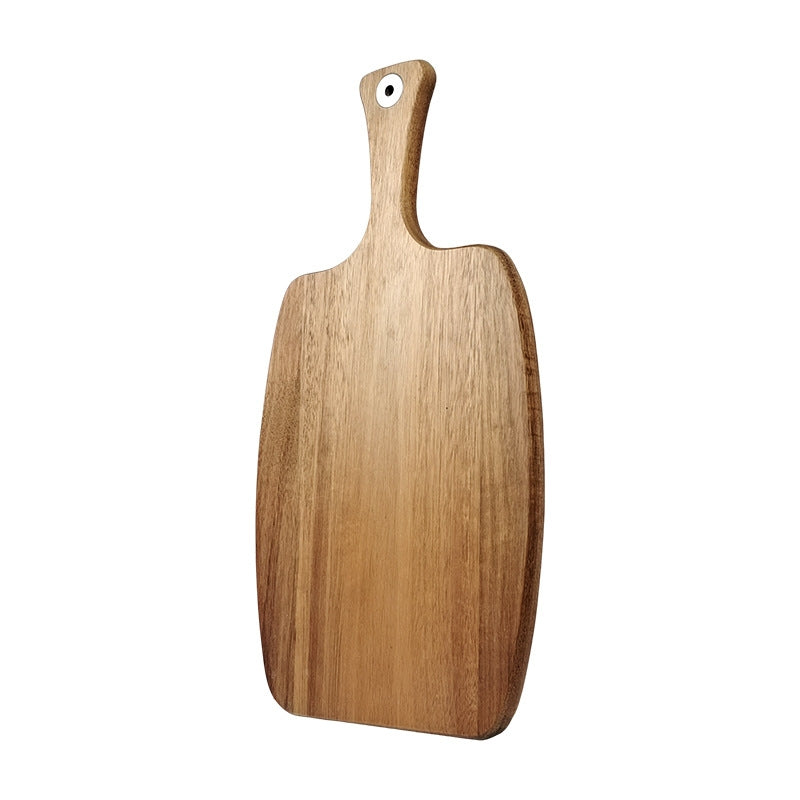 Acacia Wood Paddle Cutting Board, Wooden Serving Tray with Handle