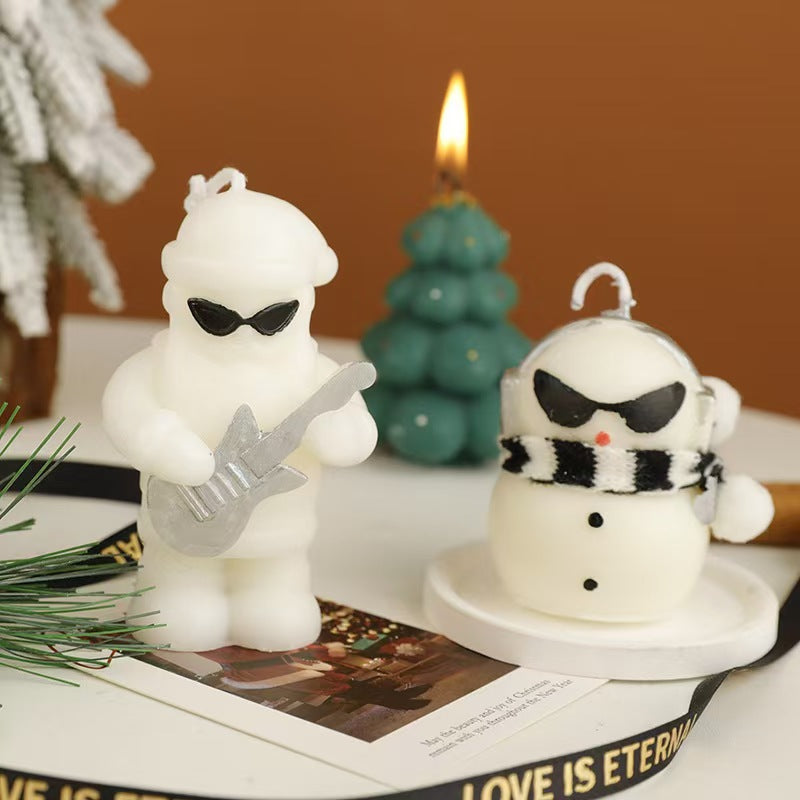 Hand Painted Christmas Candle Gift Set