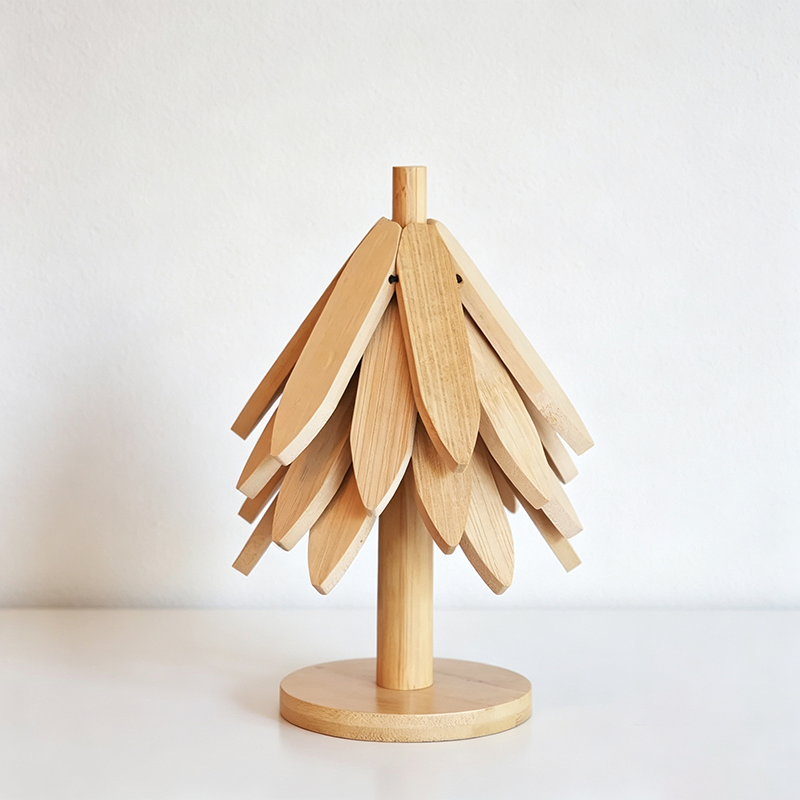Wooden Tree Trivet – 2-in-1 Foldable Pot Holder & Table Decor