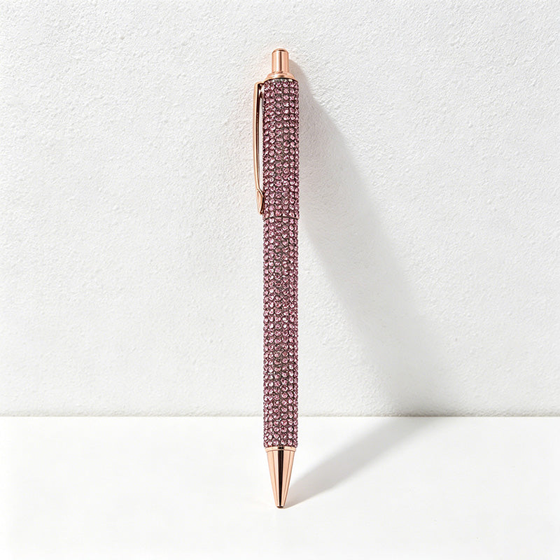 Bling Bling Rhinestone Retractable Ballpoint Pen – Luxury Metal Gift Pen for Office, School & Wedding
