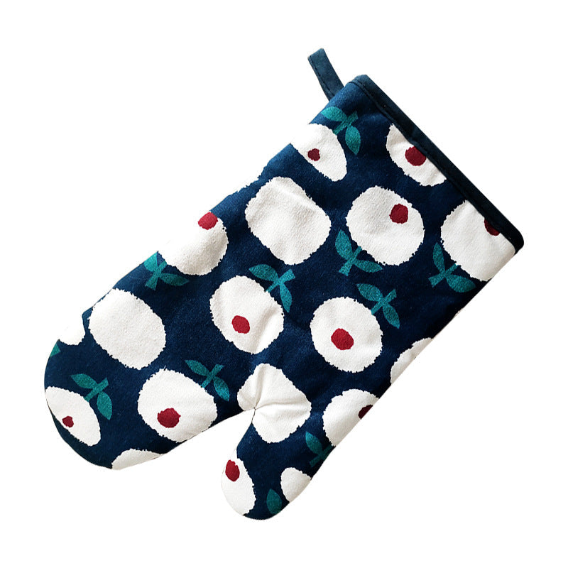 Quilted Heat-Resistant Kitchen Mitts for Baking, Oven Cooking, Microwave Use and Hot Pot Handling