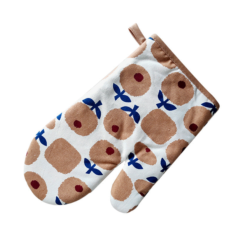 Quilted Heat-Resistant Kitchen Mitts for Baking, Oven Cooking, Microwave Use and Hot Pot Handling