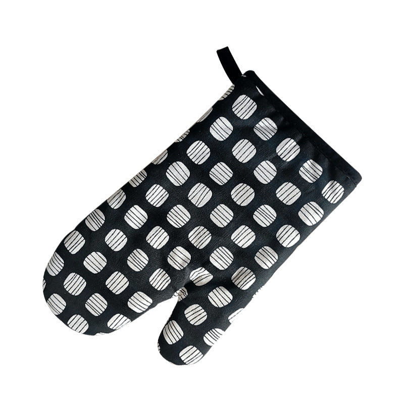 Quilted Heat-Resistant Kitchen Mitts for Baking, Oven Cooking, Microwave Use and Hot Pot Handling
