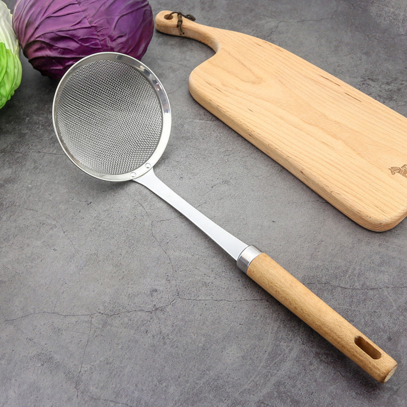 Stainless Steel Mesh Strainer Skimmer, Fine Mesh Oil Filter Ladle for Frying, Soups, Juices, and Tea – Durable & Rust-Proof