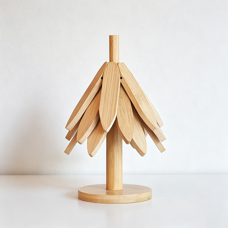Wooden Tree Trivet – 2-in-1 Foldable Pot Holder & Table Decor