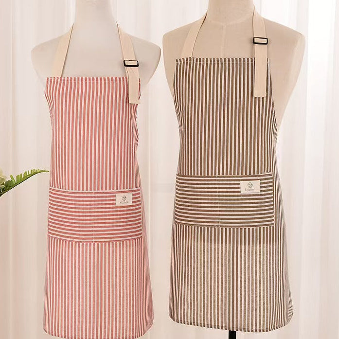 Cotton Linen Lightweight Kitchen Apron