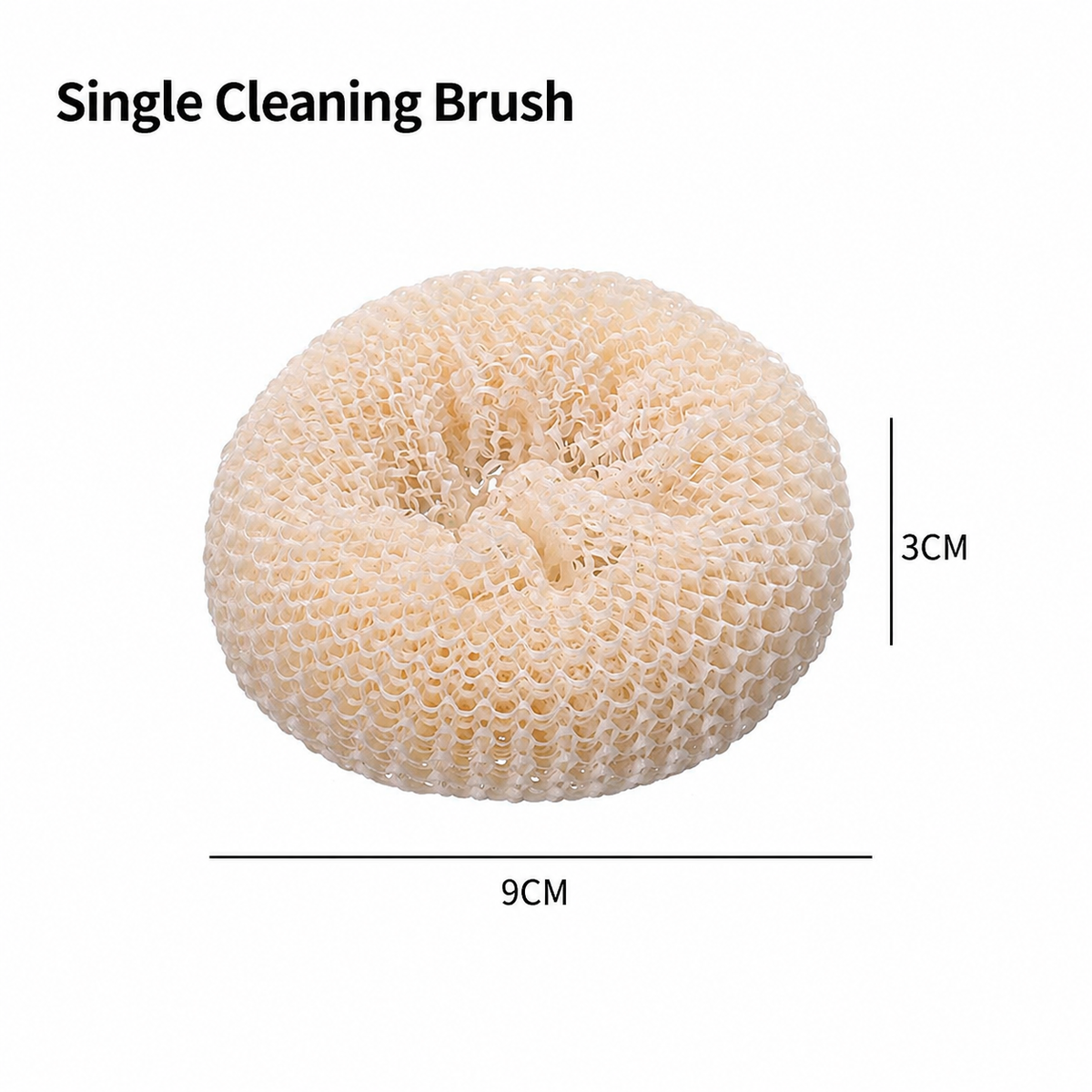 Long Handle Cleaning Brush – PP Dish Scrubber with Round Scouring Head