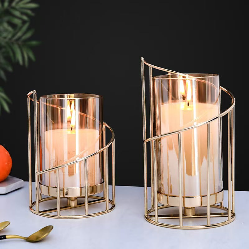 Artistic Iron Candleholder Design Decor, Modern Home Accent