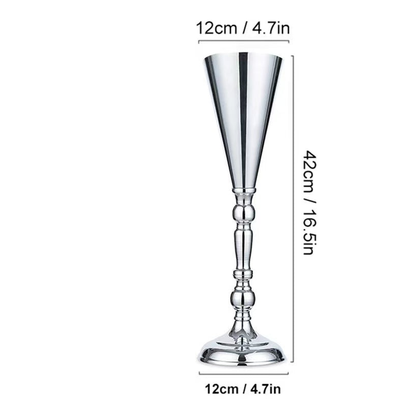 Floral Stand Metal Candleholder Decor, Iron Home Accent