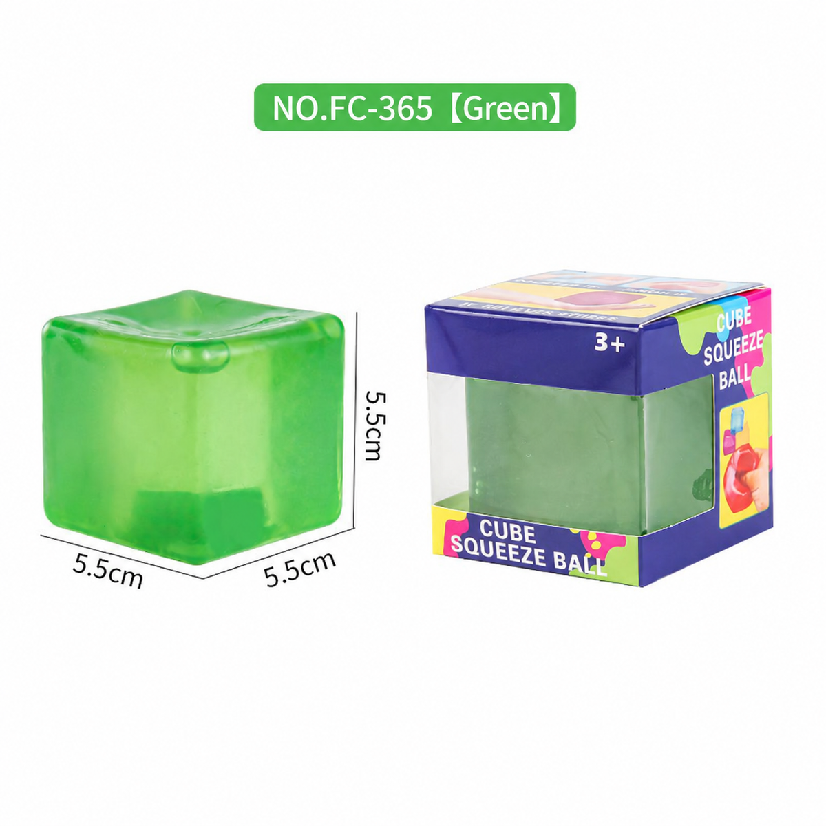 Cube Squeeze Ball Toy – Soft Gel Stress Relief Fidget Toy for Kids Sensory Play, Squishy Cube Anti Stress Toy Party Favor Gift