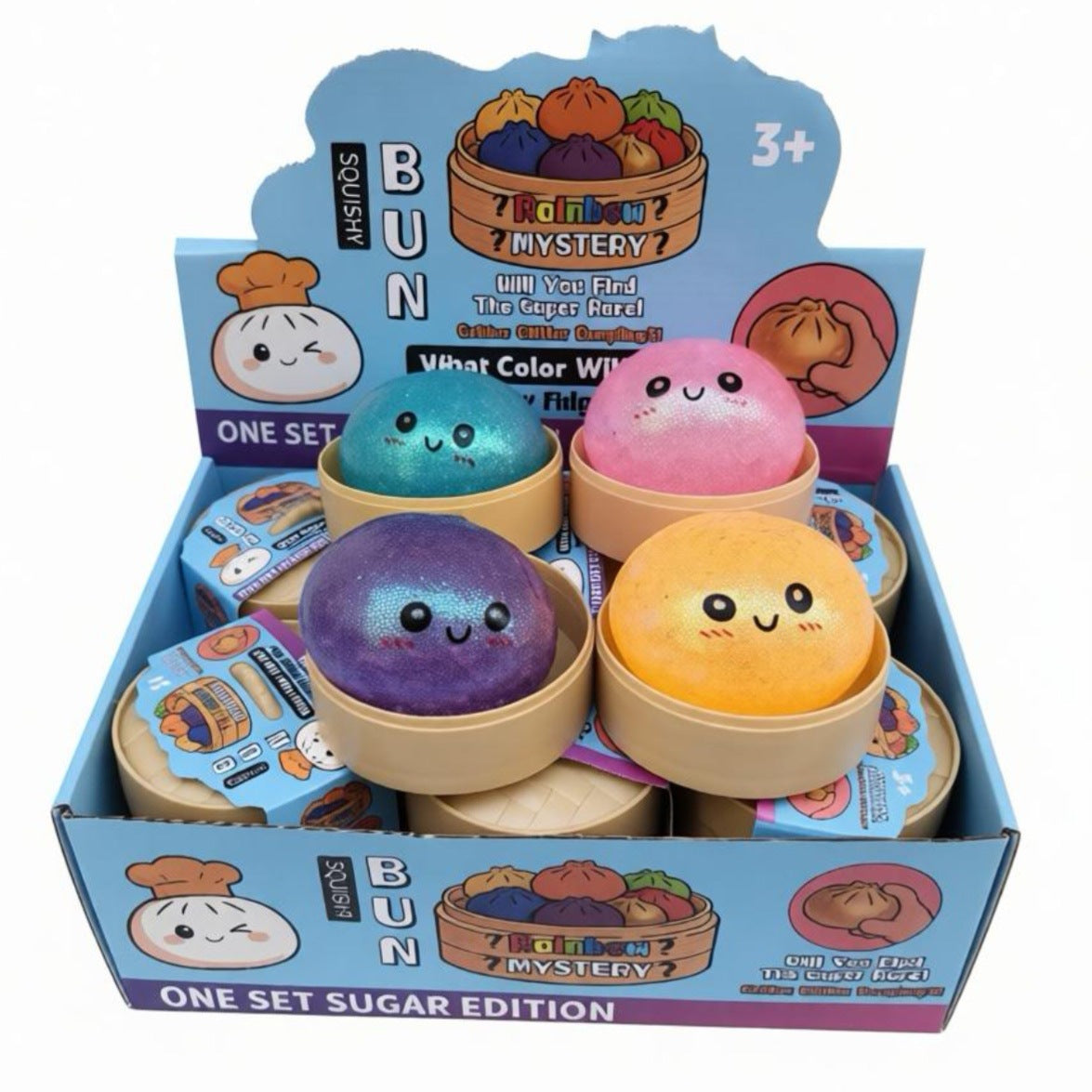 Smiley Bao Bun Squishy Toy – Jumbo Slow Rising Stress Relief Toy