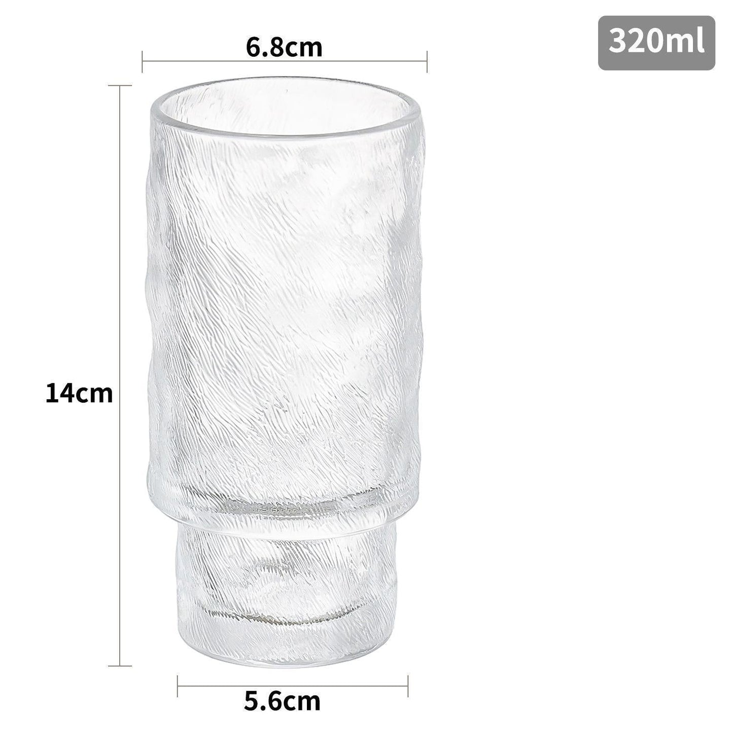 11oz Ribbed Stackable Glass Tumbler – Vintage Coffee, Juice & Whiskey Glass