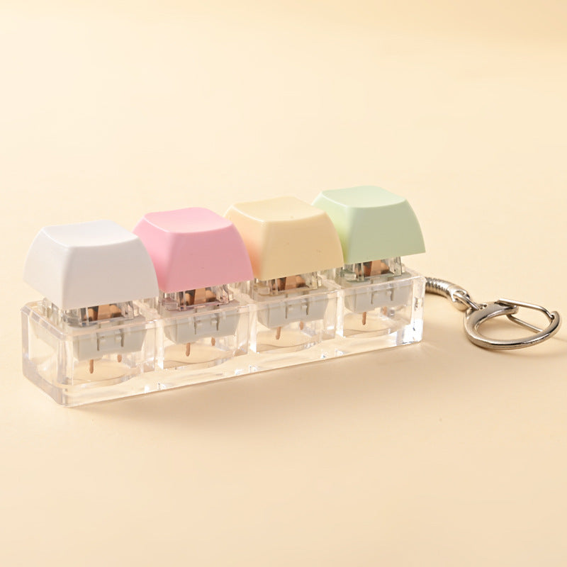 Fidget Keychain Button Squishy Toy – Stress Relief Anti-Anxiety Toy