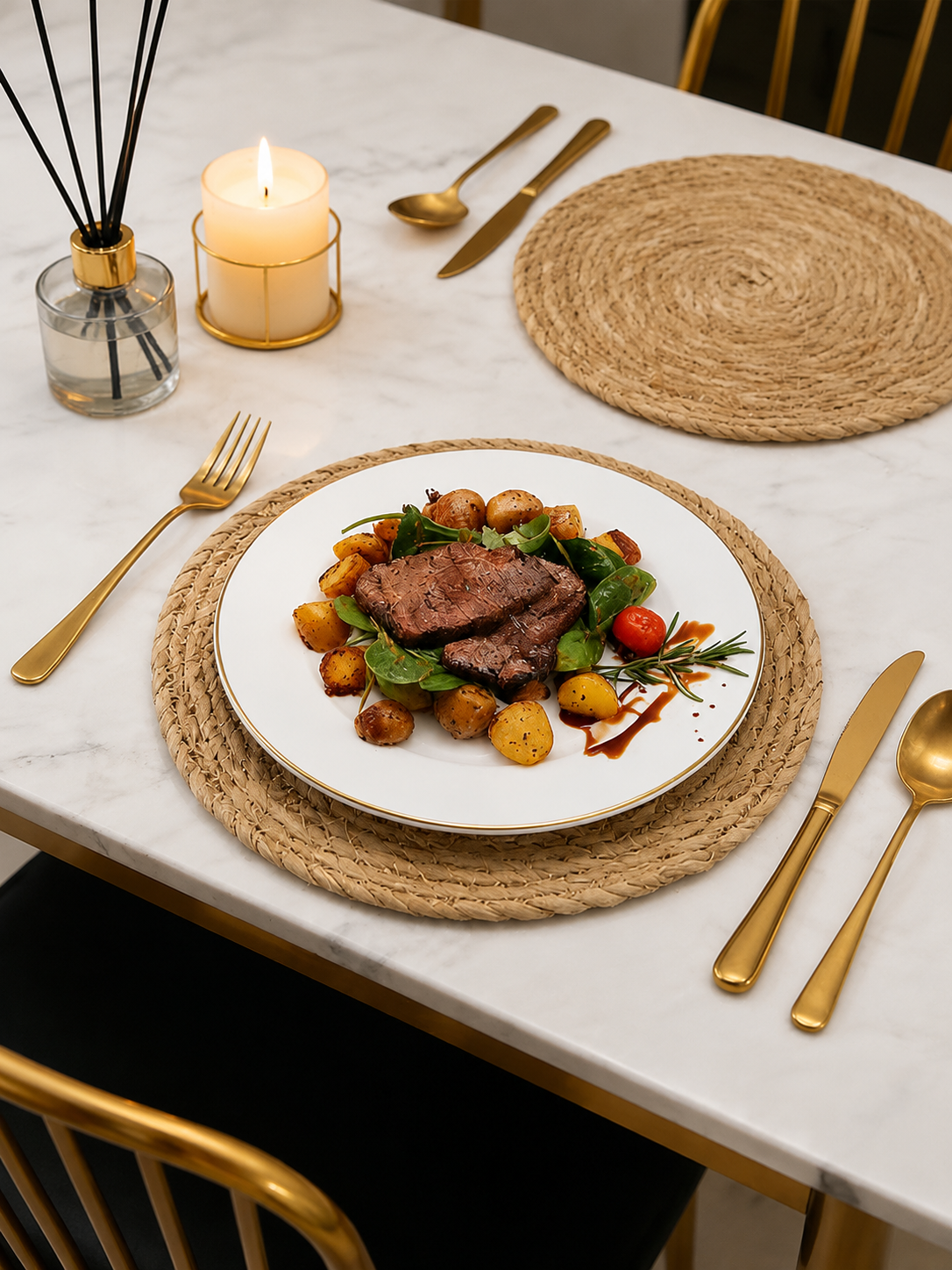 Woven Seagrass Table Mat – Round Natural Placemat Heat Resistant Trivet Non-Slip Rustic Dining Decor