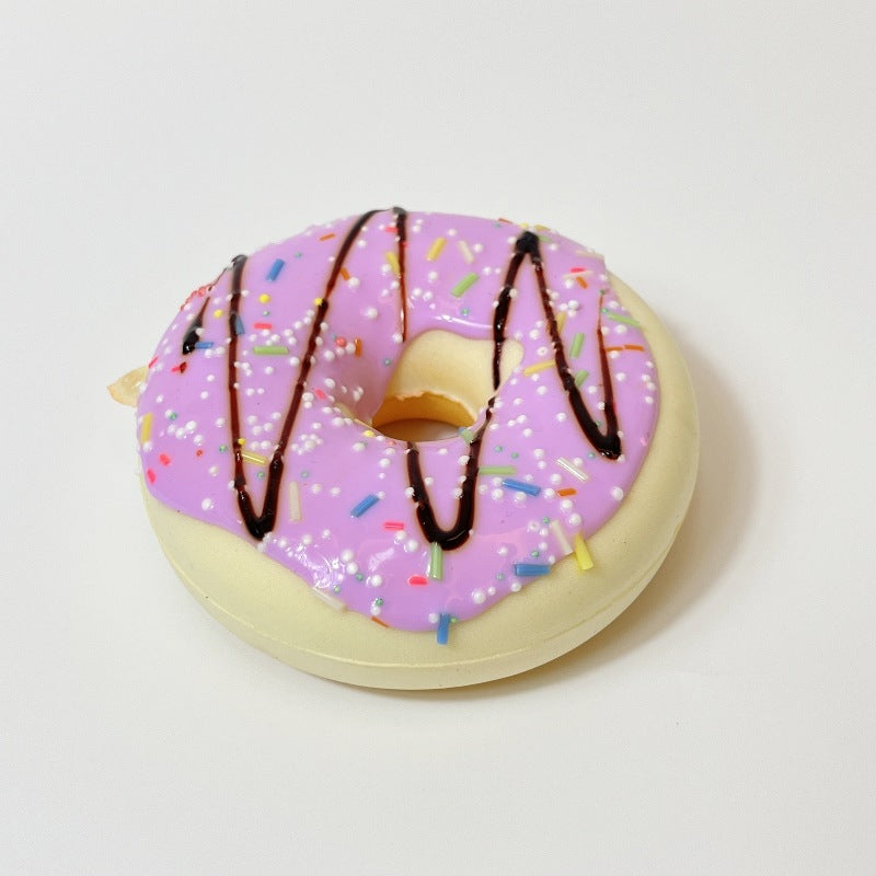 8cm Donut Bread Squishy Toy – Slow Rising PU Stress Relief Keychain & Decor