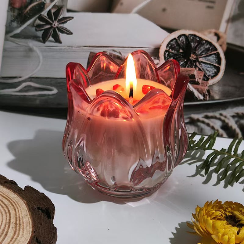 Floral Scented Candle Smokeless Handmade Candle