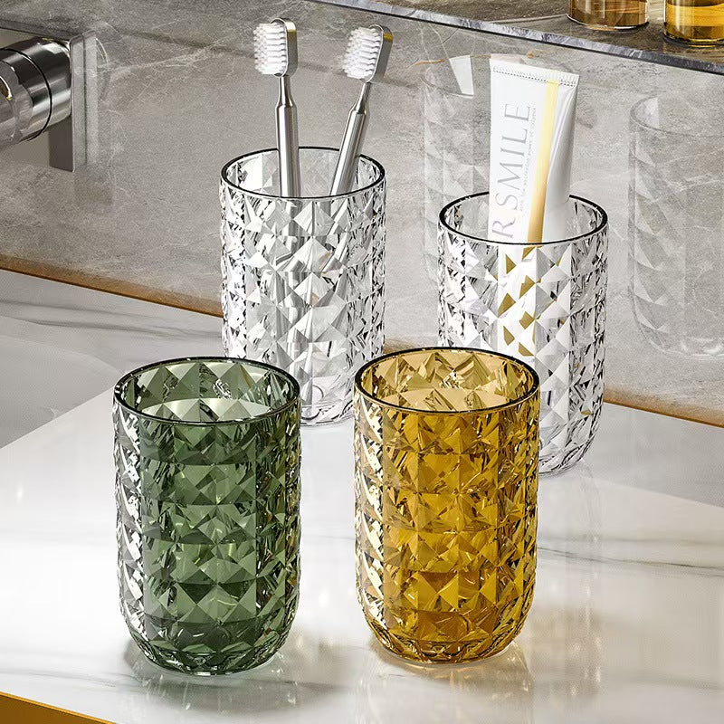 Portable Household Travel Wash Cup, Lightweight PET Bathroom Rinse Cup, Minimalist Toothbrush Holder Cup