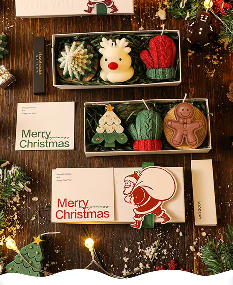 Christmas Creative Shaped Candle Gift Set