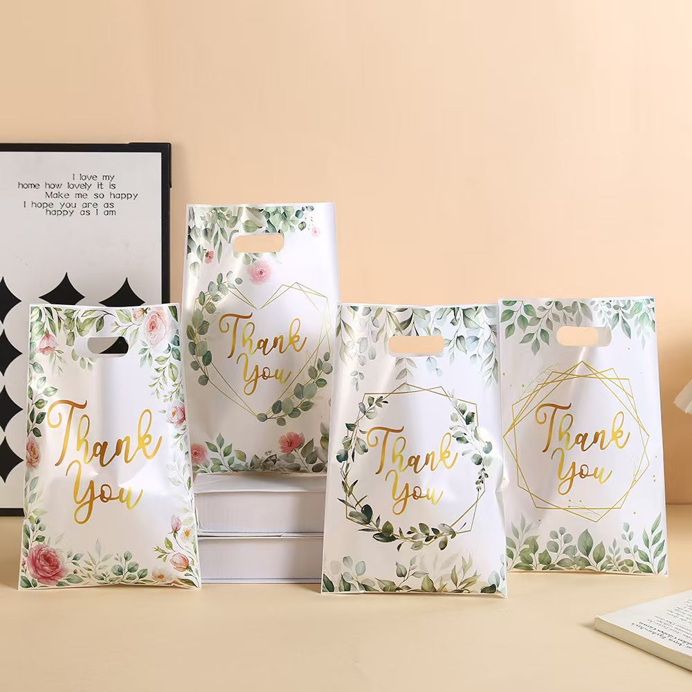 Cartoon Party Gift Bags Pearlescent Plastic Handle Gift Bags