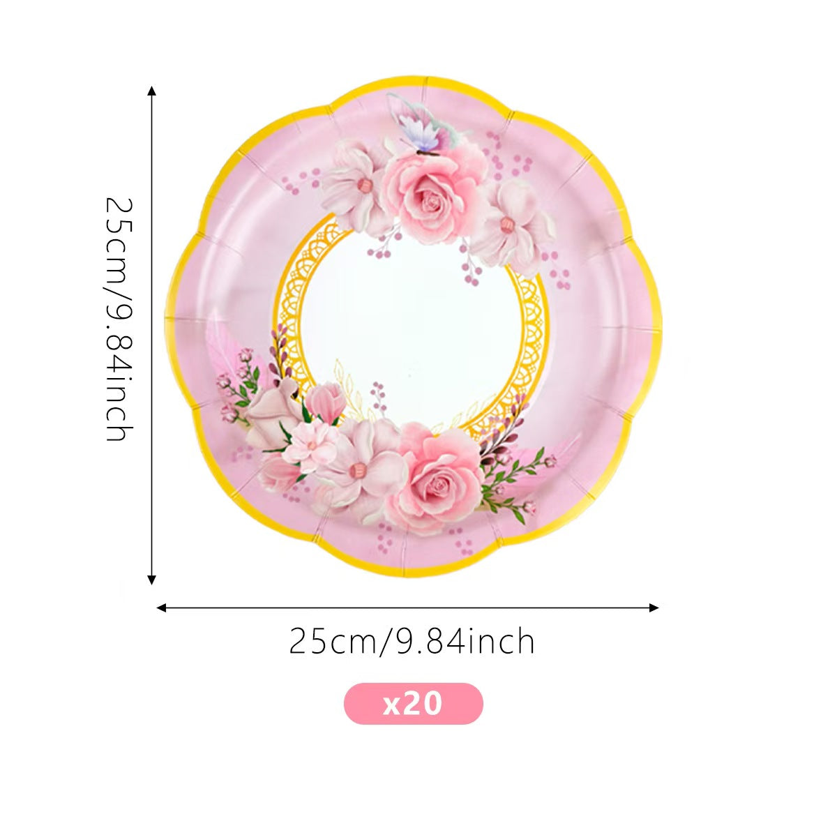 Spring Tea Party Disposable Tableware Set
