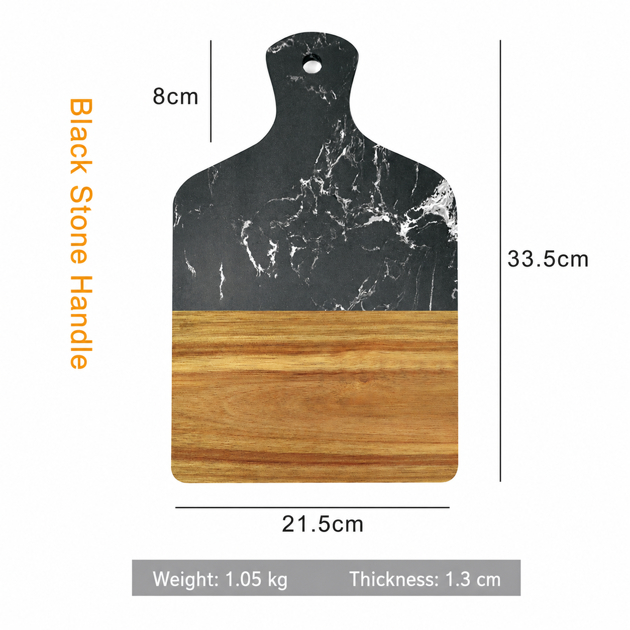 Marble & Wood Serving Board – Charcuterie, Cheese & Pizza Board