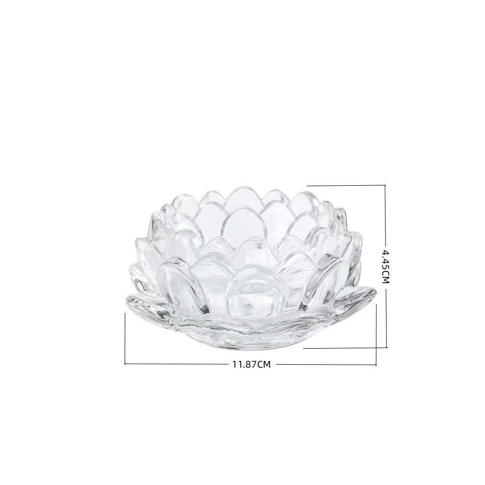 Lotus Glass Candle Holder
