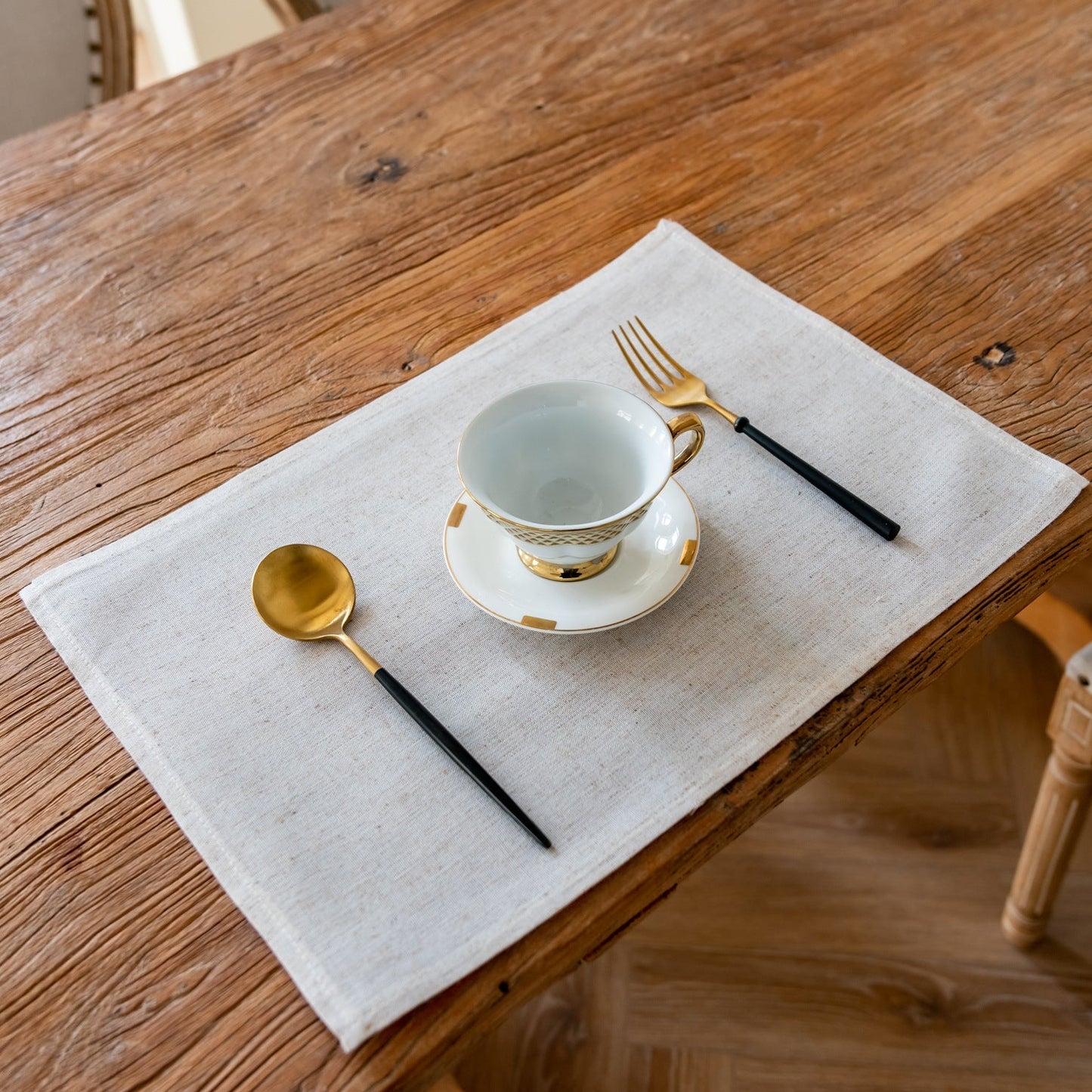 Striped Cotton Linen Placemat & Photography Backdrop