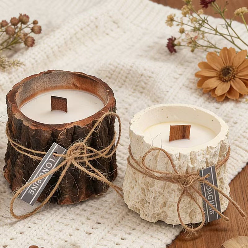 Handcrafted Wooden Log Scented Candle