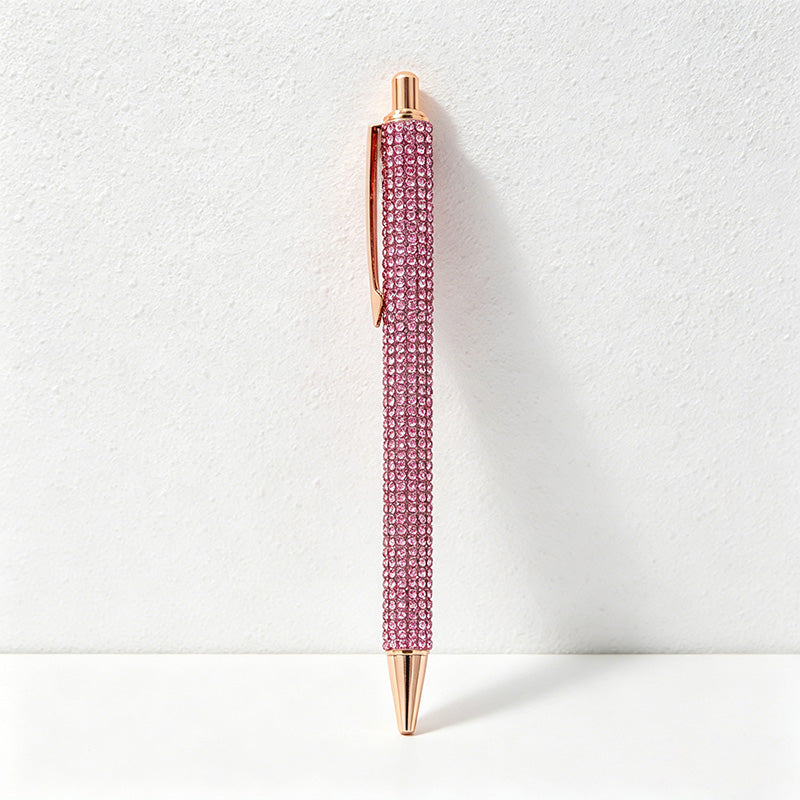 Bling Bling Rhinestone Retractable Ballpoint Pen – Luxury Metal Gift Pen for Office, School & Wedding