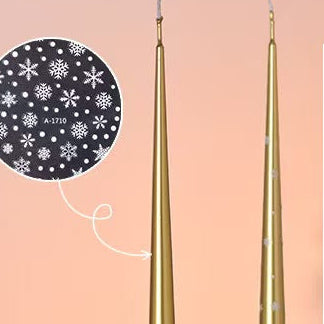 35cm Snowflake Taper Candle – Set of 2