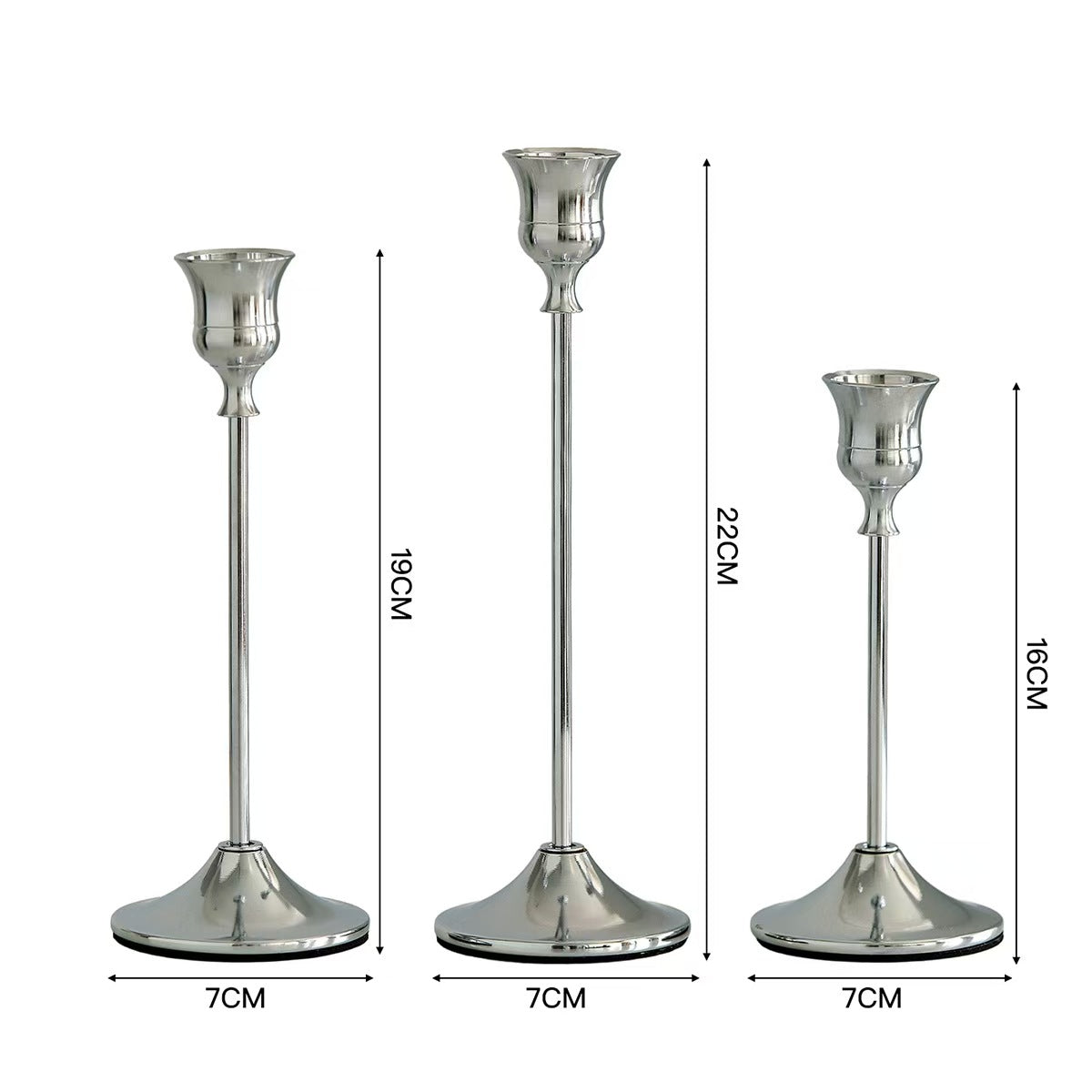 Copper Tone Creative Candleholder Set, Iron Metal Decoration