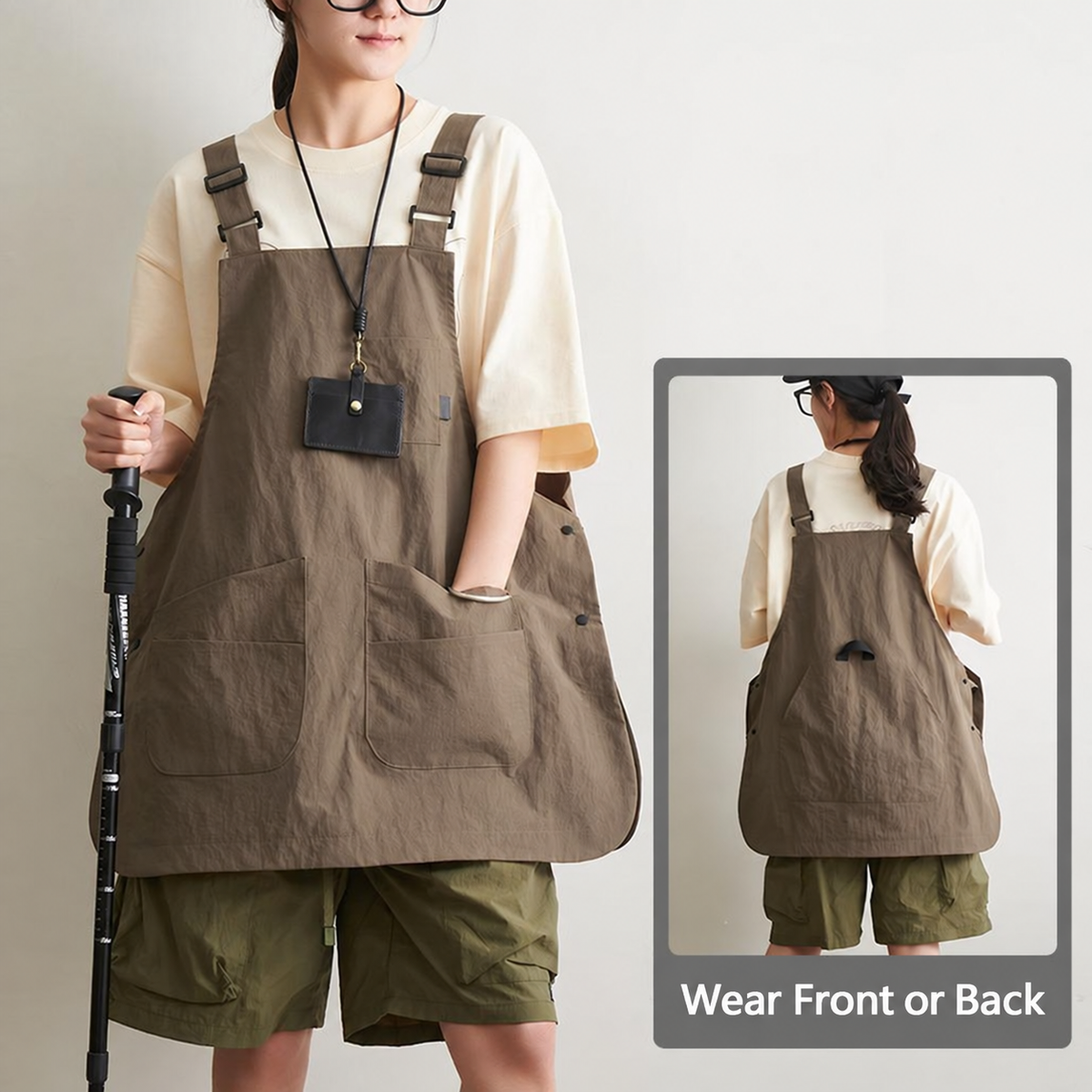 Adjustable Multi-Pocket Utility Apron – Two-Way Work Apron