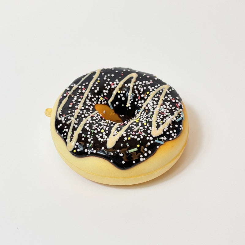 8cm Donut Bread Squishy Toy – Slow Rising PU Stress Relief Keychain & Decor