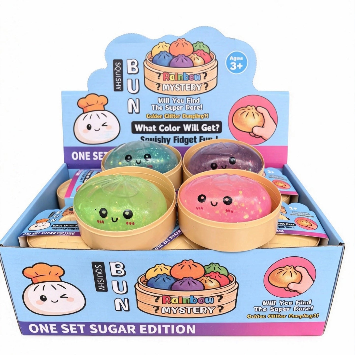 Smiley Bao Bun Squishy Toy – Jumbo Slow Rising Stress Relief Toy