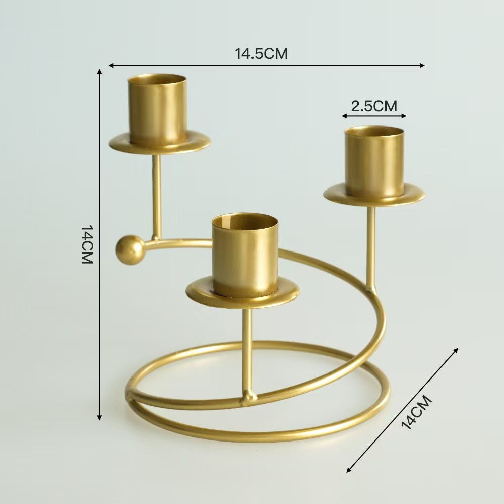 Candle Decor, Three-Headed Candleholder for Ambient Lighting